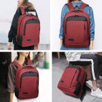 Monsdle Travel Laptop Backpack Anti Theft Water Resistant Backpacks School Computer Bookbag with USB Charging Port for Men Women College Students Fits 15.6 Inch Laptop (Black) - Image 2
